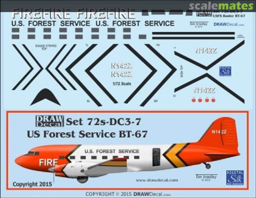 Boxart US Forest Service BT-67 72s-DC3-7 Draw Decal