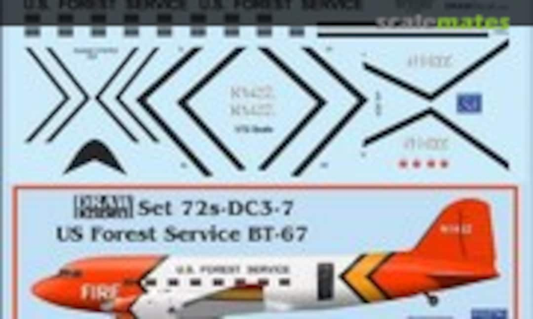 1:72 US Forest Service BT-67 (Draw Decal 72s-DC3-7)