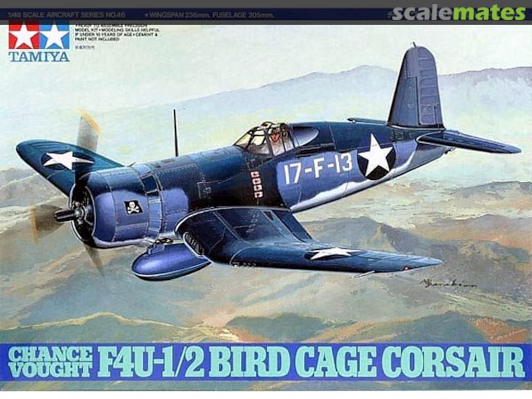 Boxart Chance Vought F4U-1/2 Bird Cage Corsair 61046 Tamiya