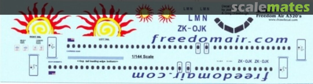 Boxart Airbus A320-232 44-A320-12 Draw Decal