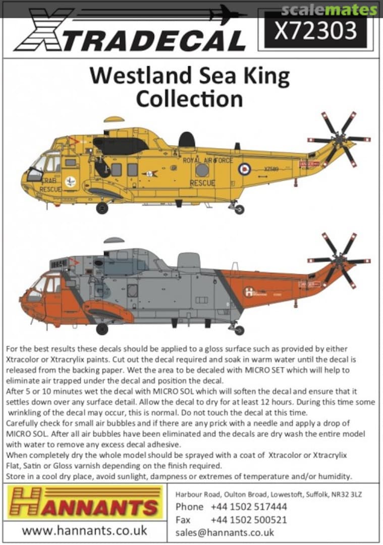 Boxart Westland Sea King Collection X72303 Xtradecal