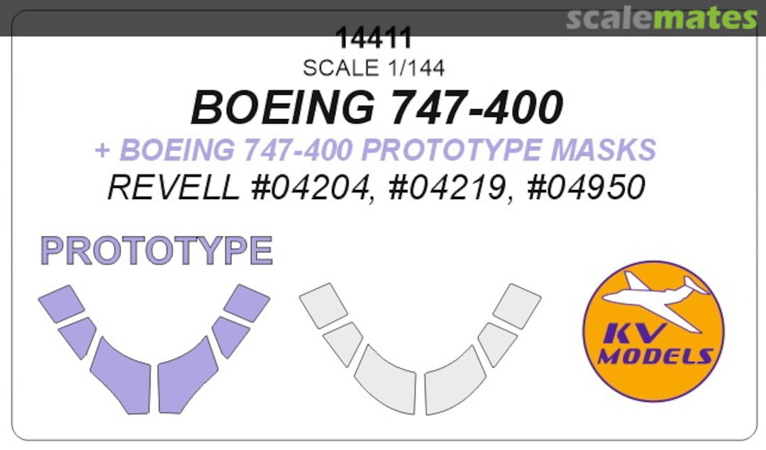 Boxart Boeing 747-400 + Prototype 14411 KV Models