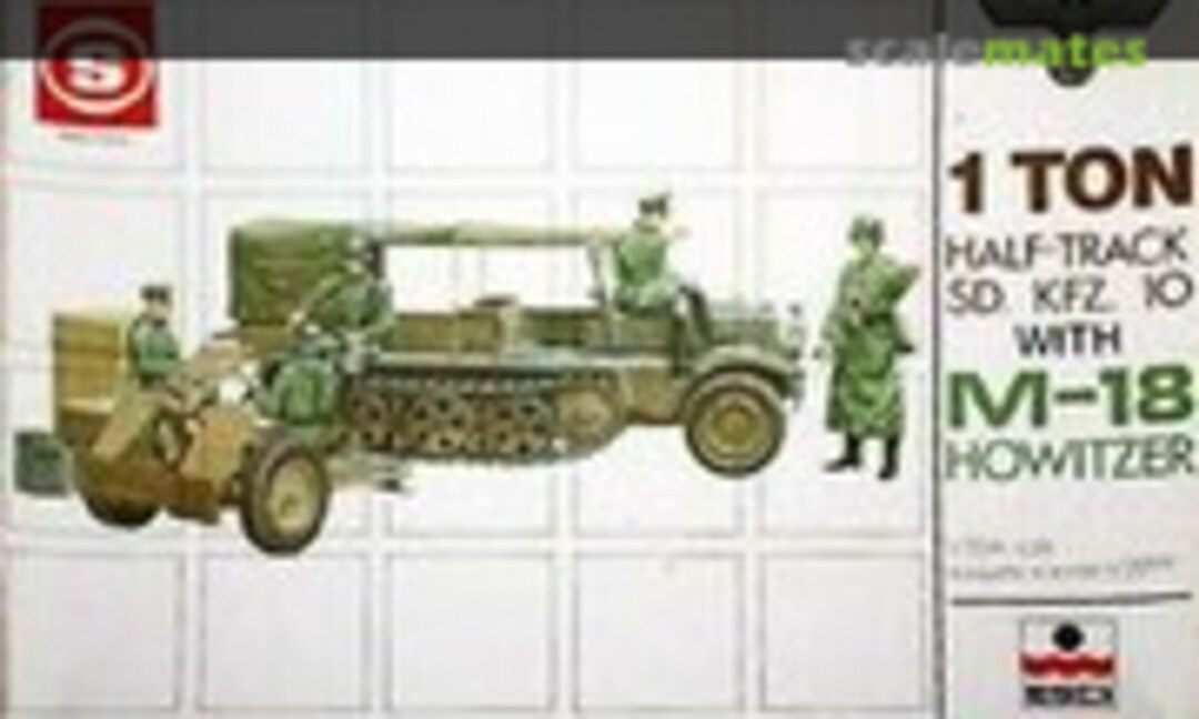 1:35 1 Ton Halftrack Sd.Kfz.10 with M-18 Howitzer (Soldat 5008)