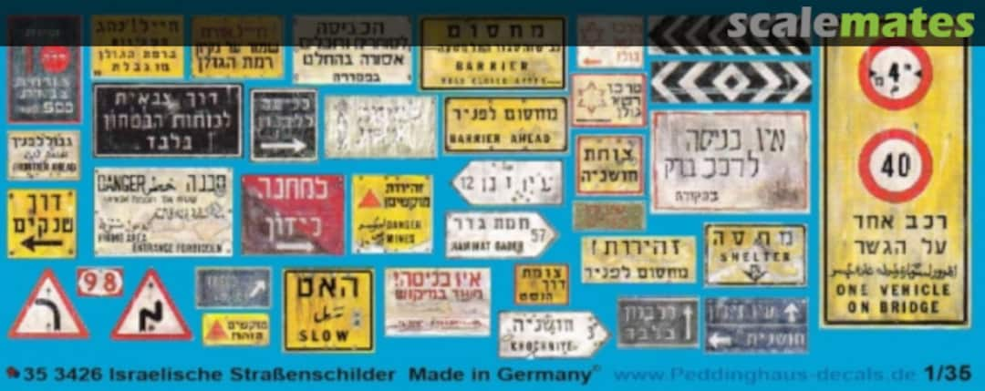 Boxart Israelische Strassenschilder 35 3426 Peddinghaus-Decals