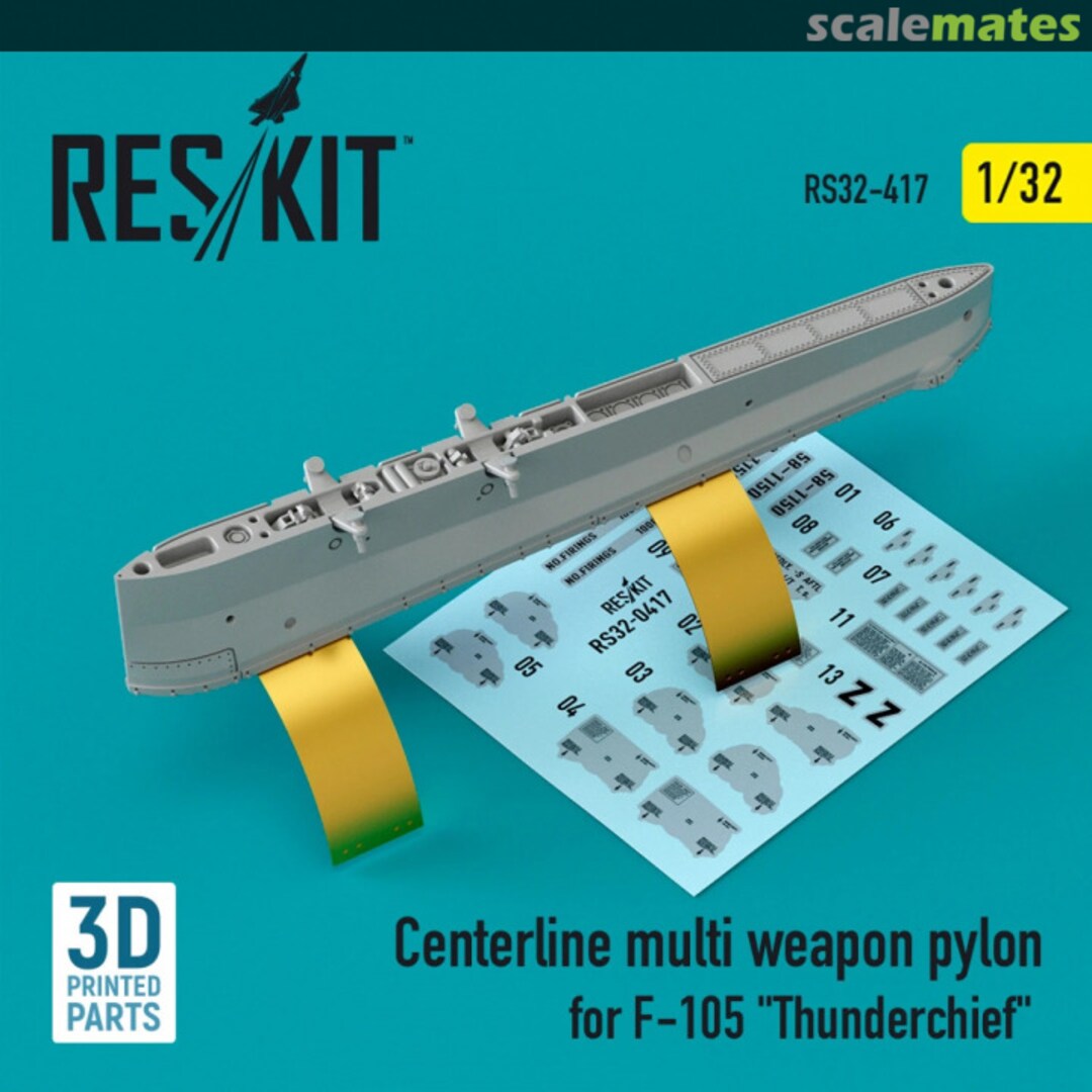 Boxart F-105 Thunderchief centerline multi weapon pylon RS32-0417 ResKit