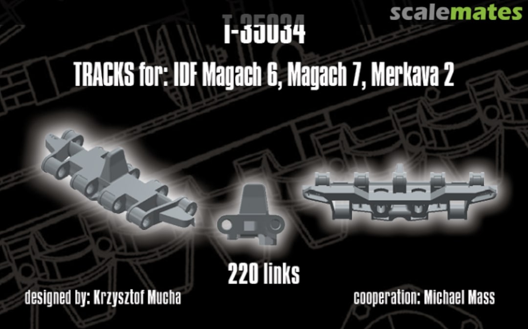 Boxart IDF Magach 6, Magach 7, Merkava 2 tracks T-35034 QUICKTRACKS