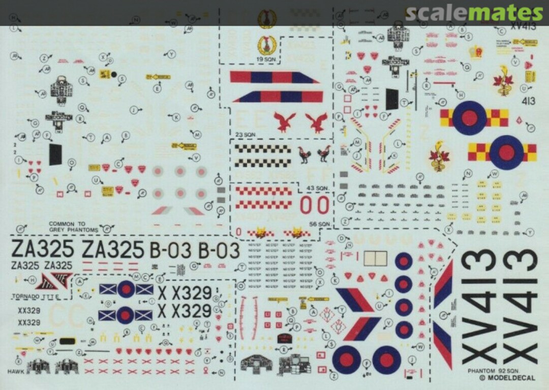 Boxart Royal Air Force Phantoms: 19, 23, 43, 56 & 92 Sqns; Hawk T1, 151 Sqn/2 TWU; Tornado GR(T)1, TTTE 64 Modeldecal