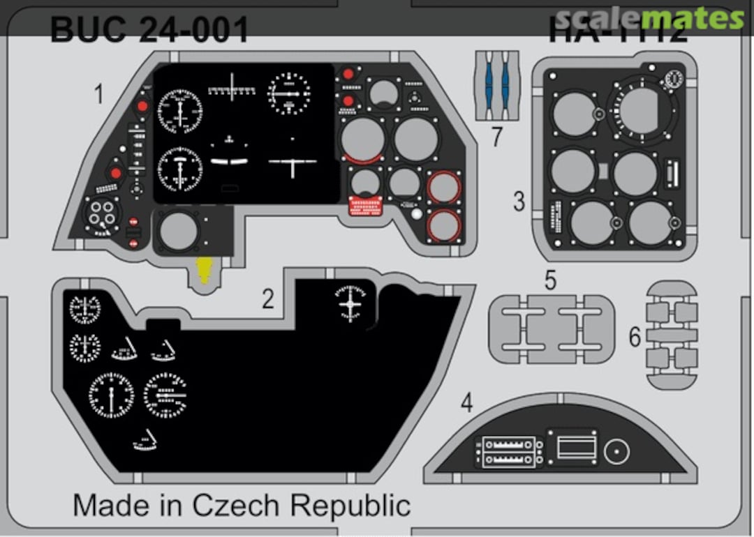 Boxart Hispano HA-1112 M1L Buchon color instrument panel 24-001 Buchon Scale Models