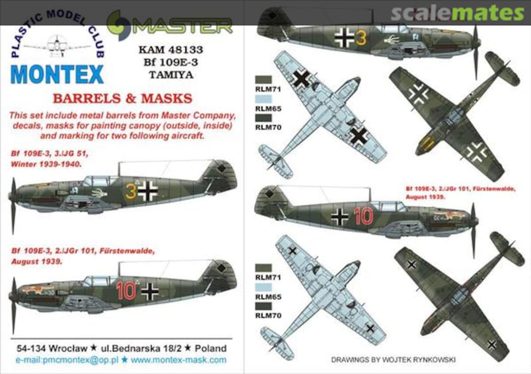 Boxart Bf 109E-3 KAM48133 Montex