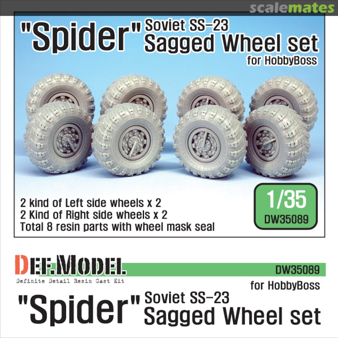 Boxart "Spider" Soviet SS-23 Sagged Wheel Set DW35089 Def.Model