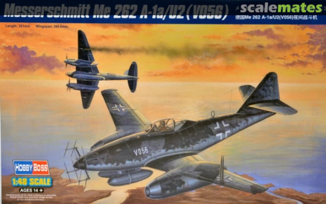 Boxart Messerschmitt Me 262 A-1a/U2 (V056) 80374 HobbyBoss