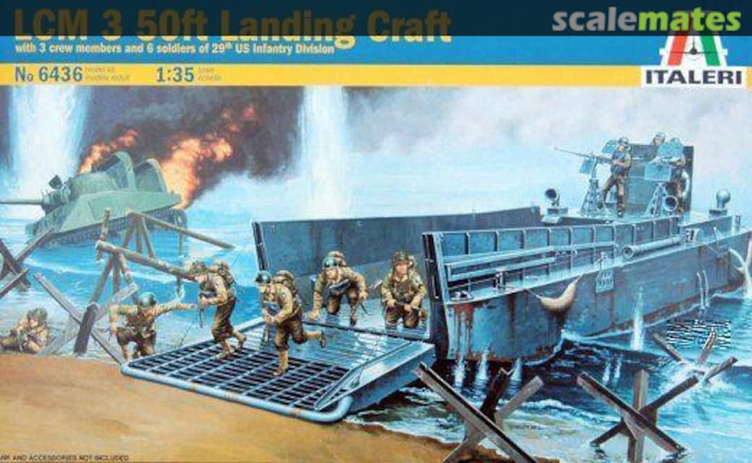 Boxart LCM 3 - 50ft Landing Craft 6436 Italeri