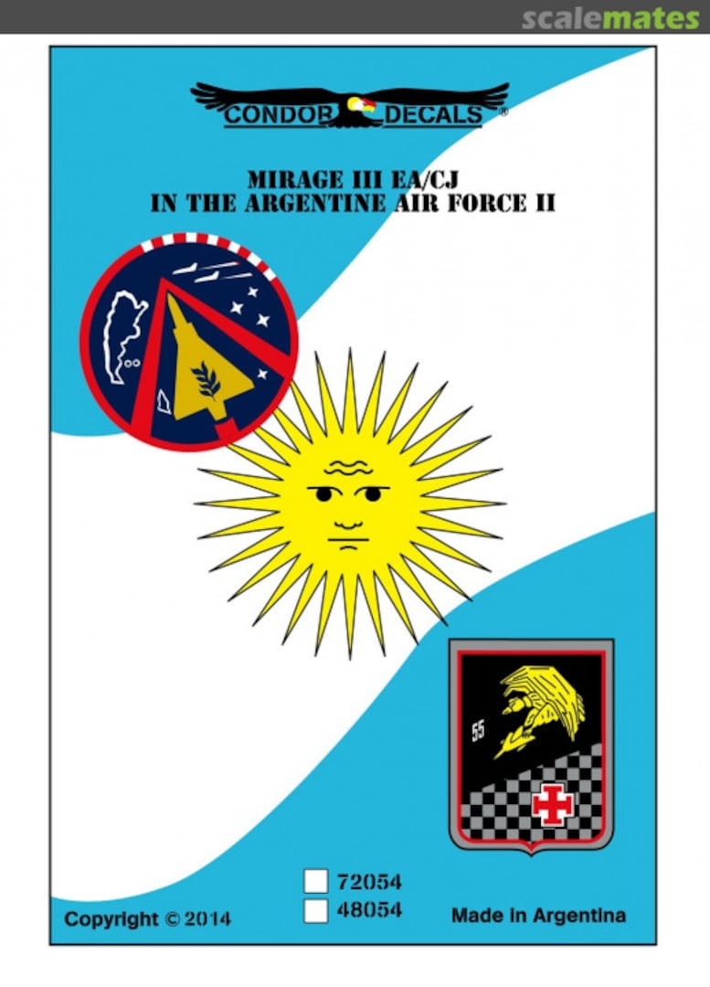 Boxart Mirage IIIEA/CJ In The Argentine Air Force II 48054 Condor Decals