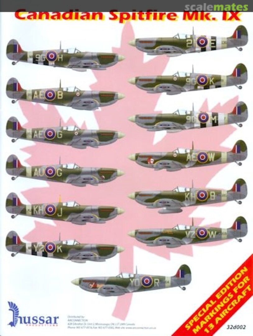 Contents Canadian Spitfire Mk. IX 32d002 Hussar Productions