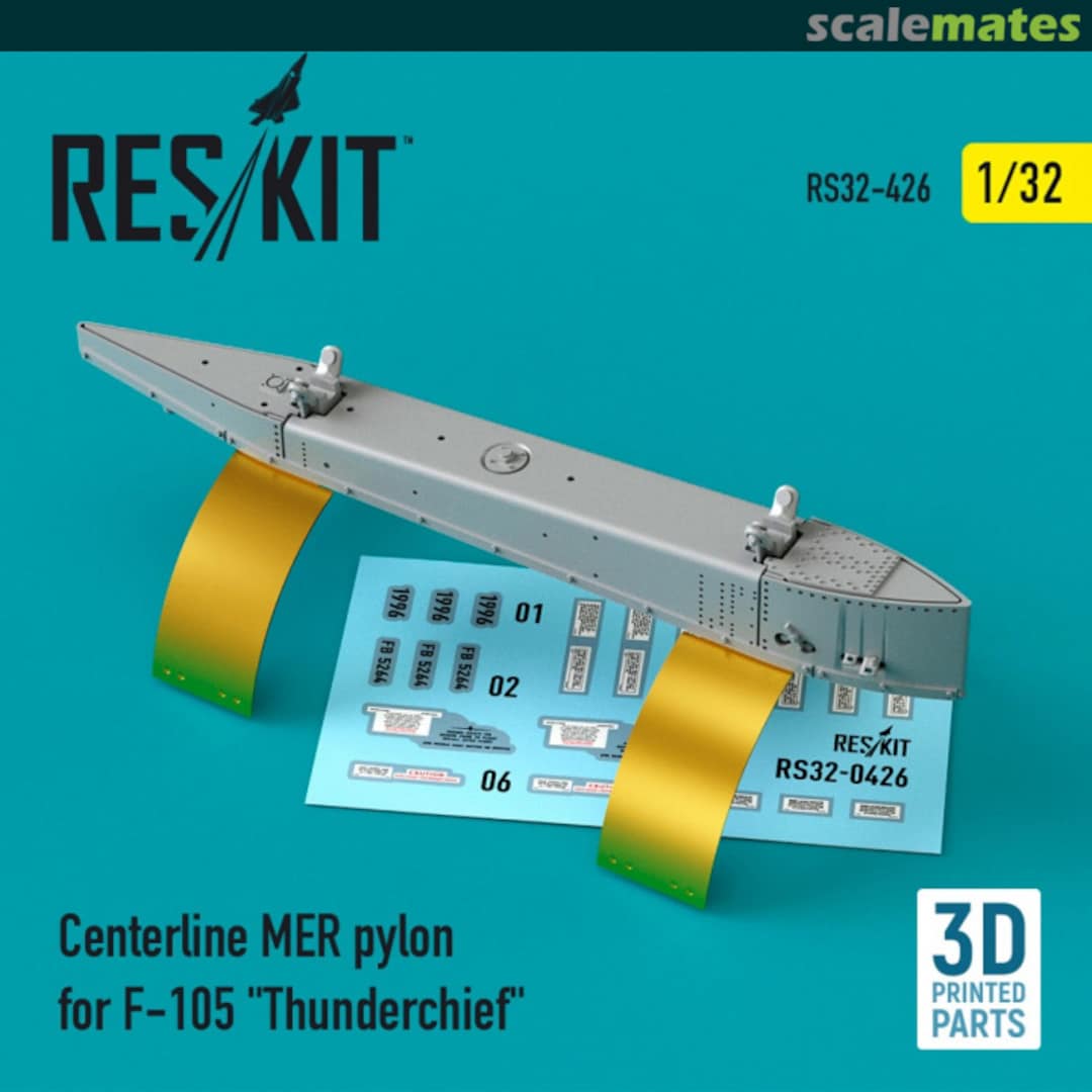 Boxart F-105 Thunderchief centerline MER pylon RS32-0426 ResKit