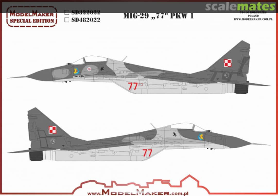 Boxart MiG-29 '77' PKW 1 SD322022 ModelMaker