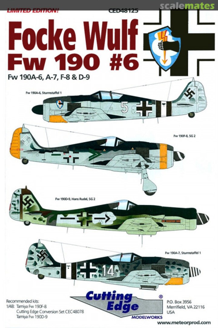 Boxart Focke Wulf Fw 190 #6 CED48125 Cutting Edge Modelworks