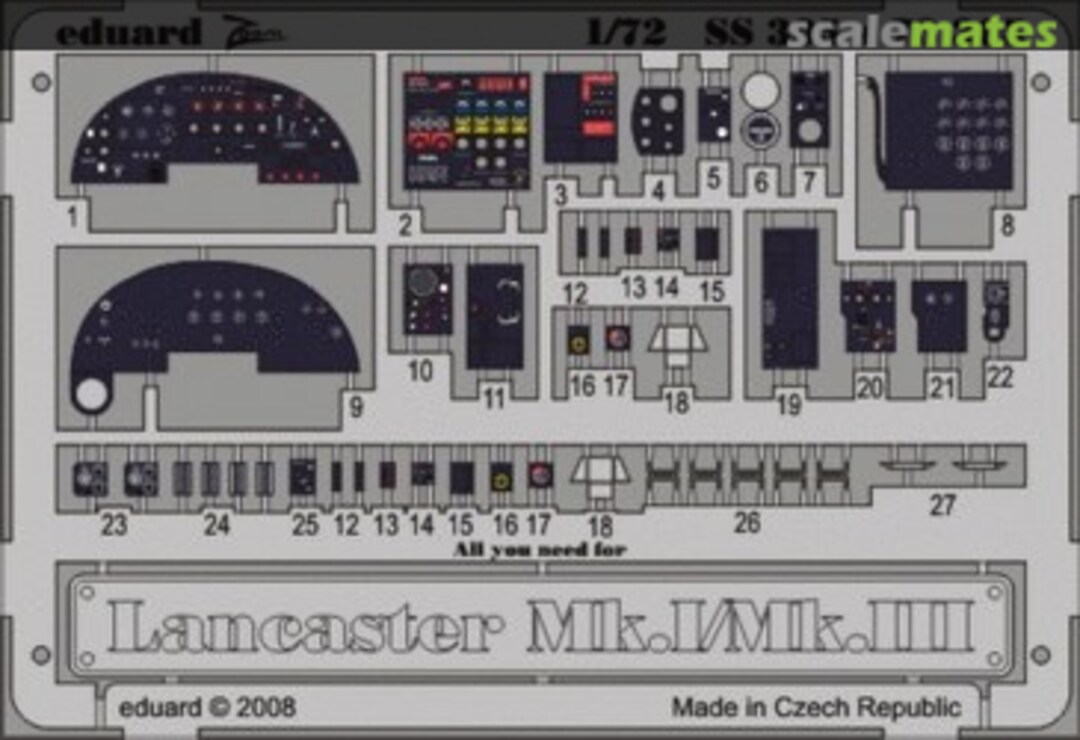 Boxart Lancaster Mk.I/Mk.III interior S.A. 73305 Eduard