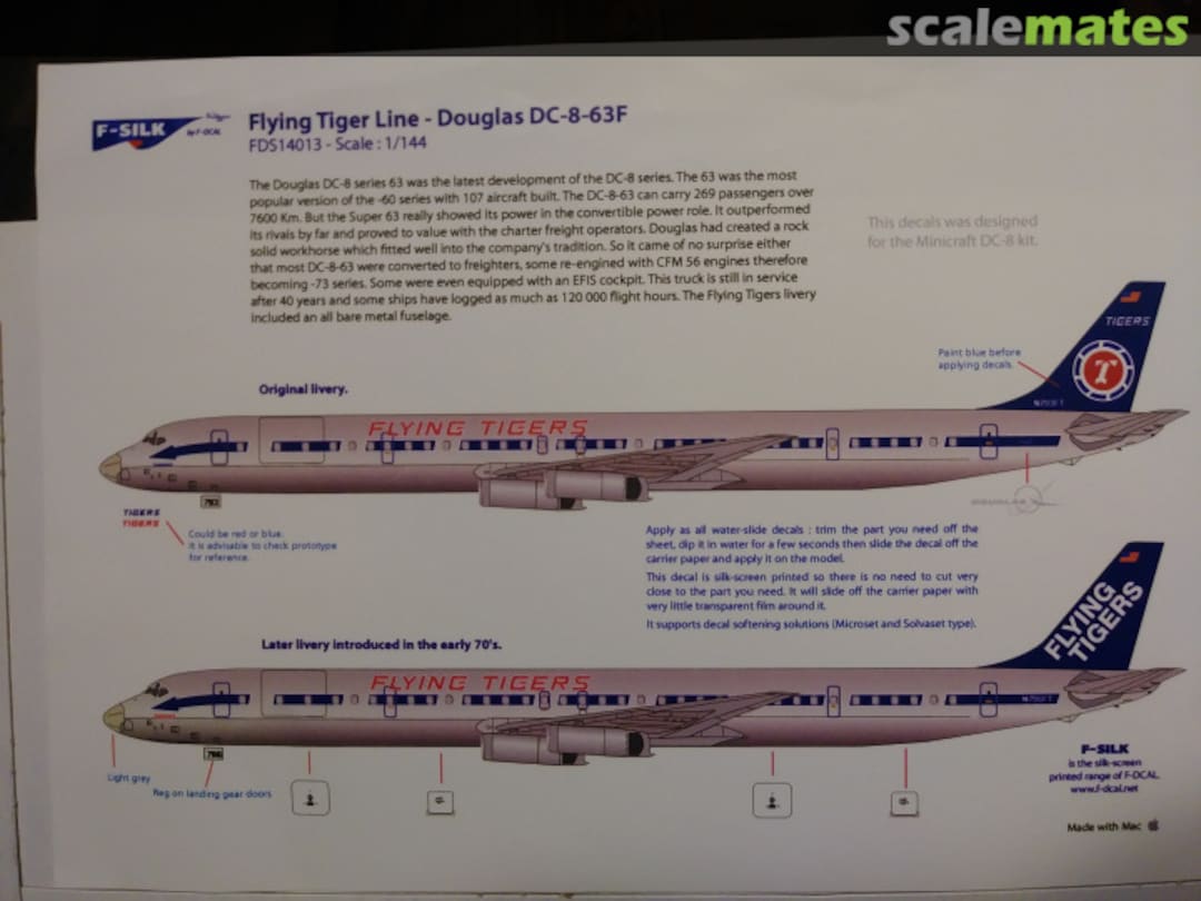 Boxart Flying Tiger Line - Douglas DC-8-73F FD14185 F-DCAL