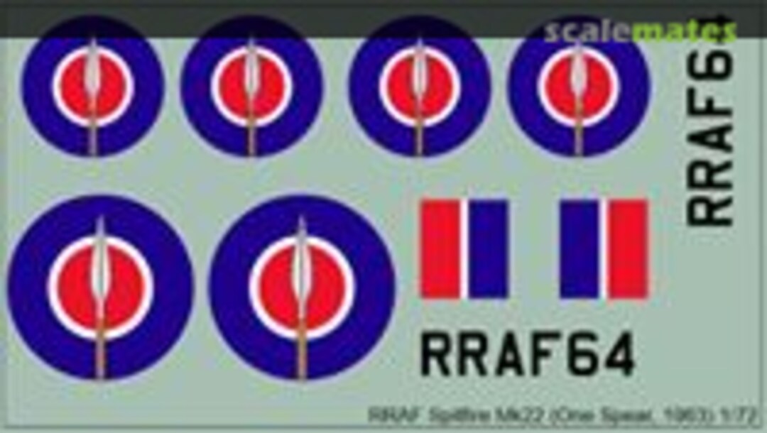 Boxart RRAF Spitfire Mk22/24 (One Spear 1963) MAV-RZ7224 MAV Decals