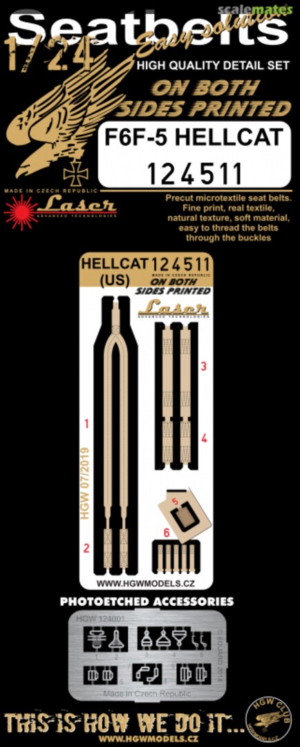 Boxart Hellcat - Seatbelts 124511 HGW Models