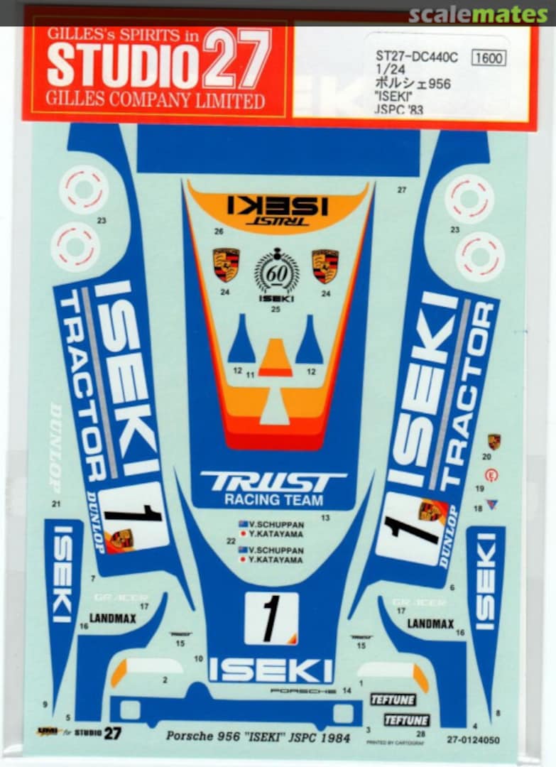 Boxart Porsche 956 ISEKI JSPC 1983'84 ST27-DC440C Studio27