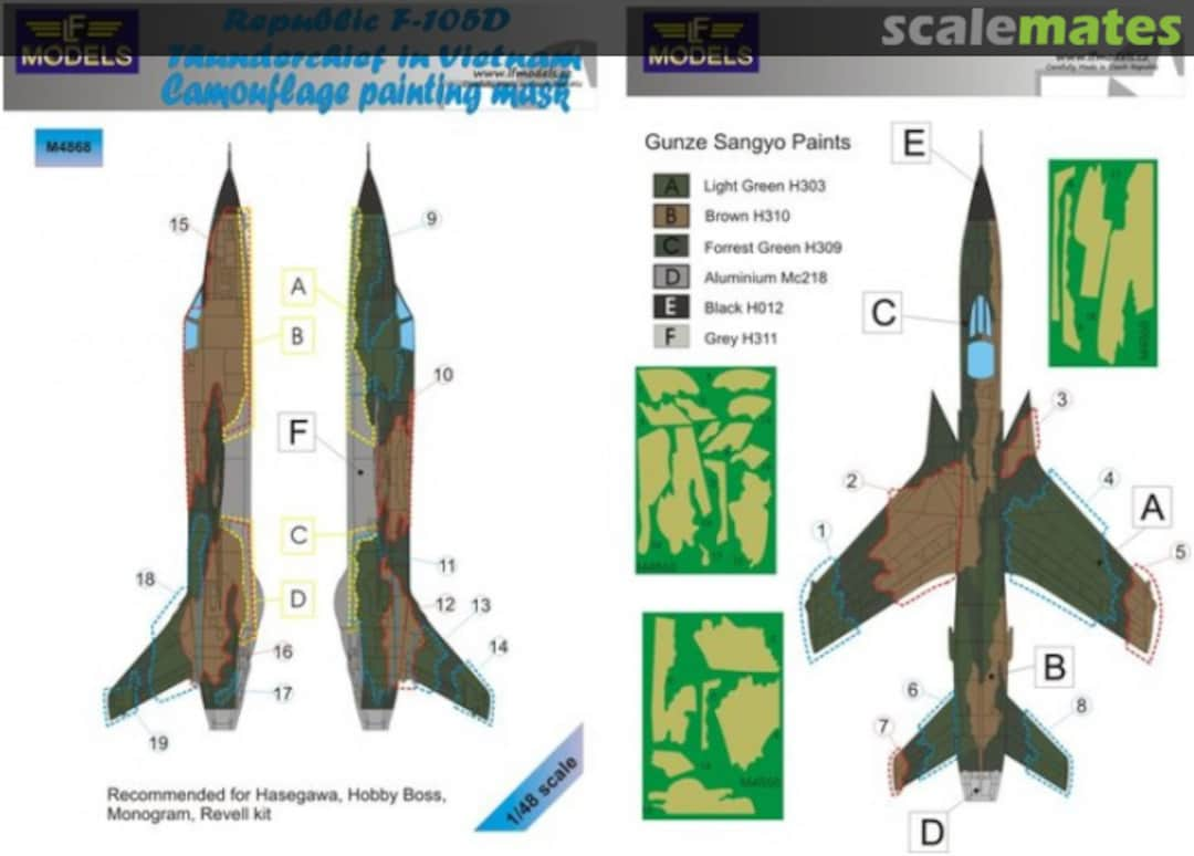 Boxart Republic F-105D Thunderchief in Vietnam M4868 LF Models