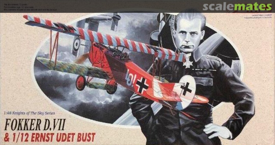 Boxart Fokker D.VII & 1/12 Ernst Udet bust 5908 DML