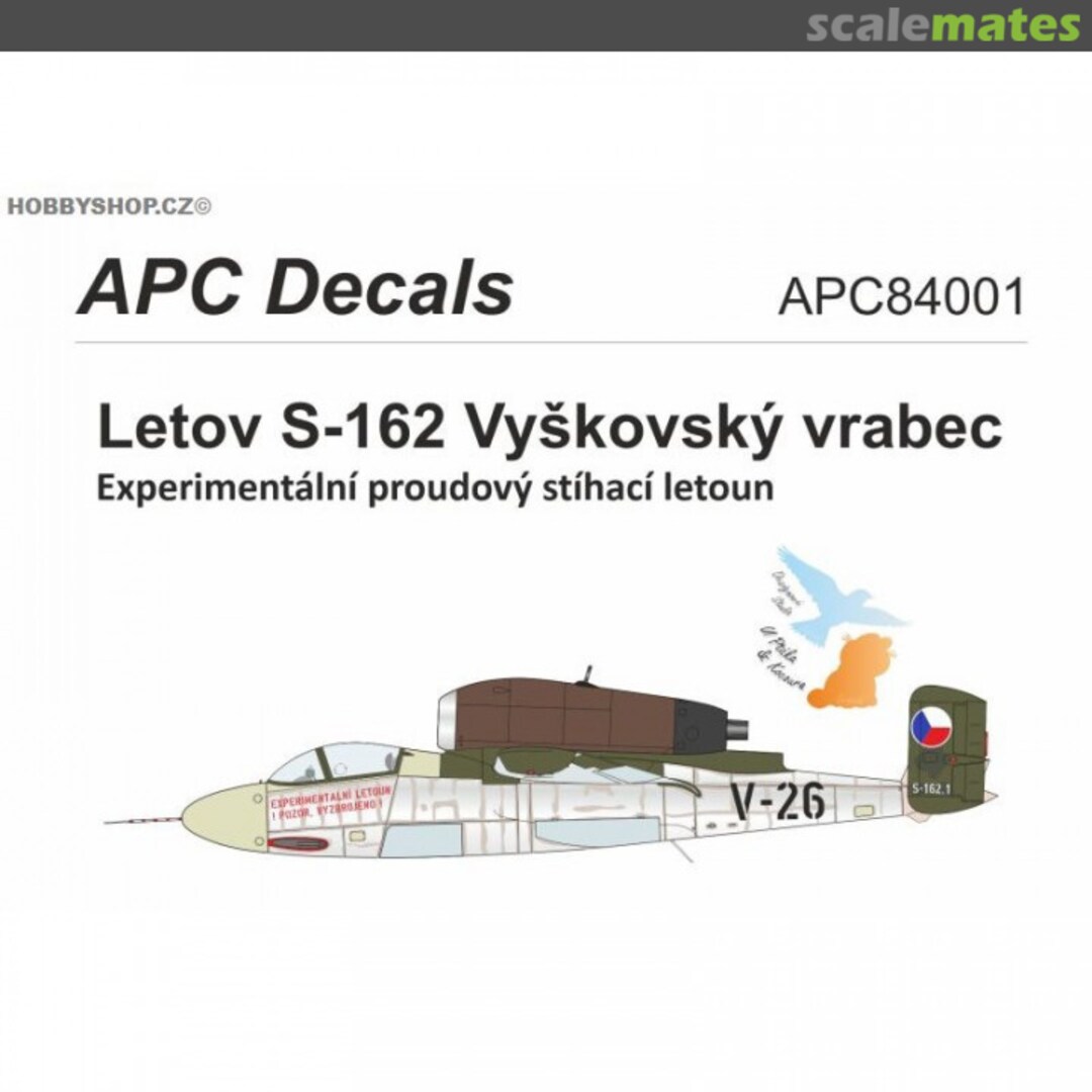 Boxart Letov S-162 Vyškovský vrabec APC84001 APC Decals