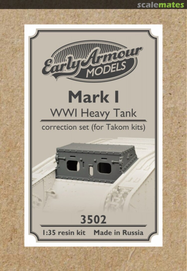 Boxart Mark I WWI heavy tank correction set (for Takom kits) 3502 Early Armour Models