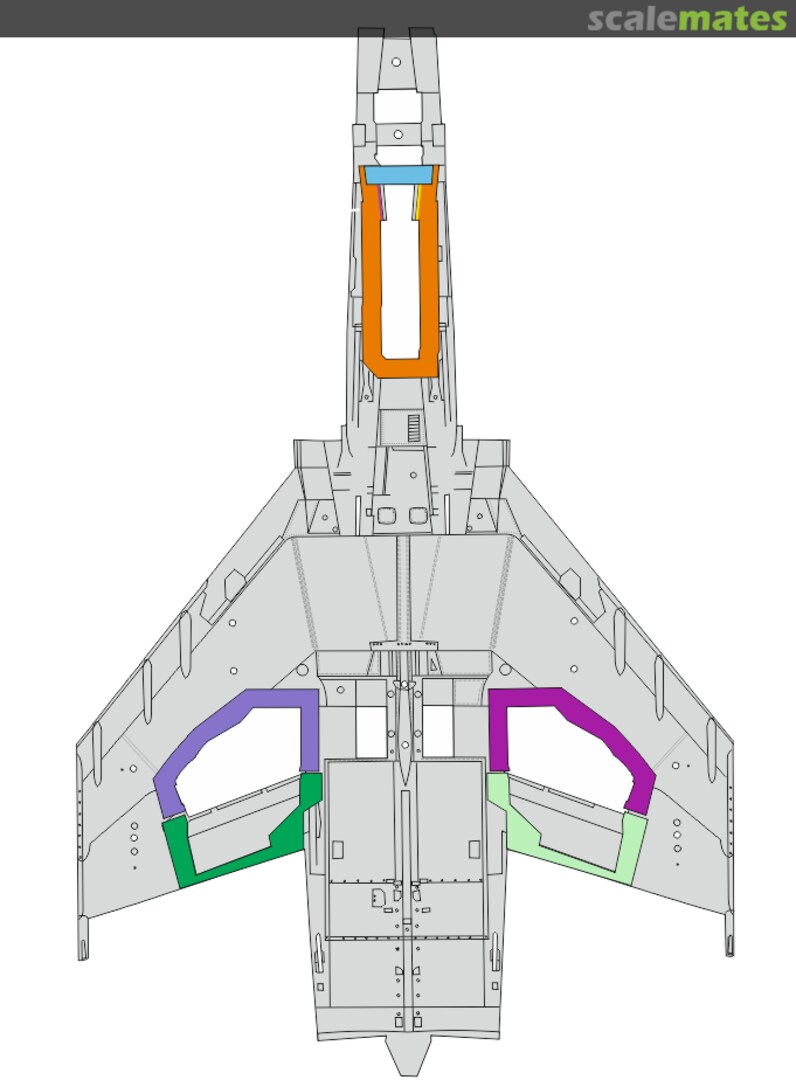 Boxart F-4E wheel bays EX962 Eduard