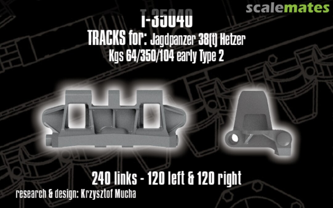 Boxart Jagdpanzer 38(t) Hetzer early - type 2 tracks T-35040 QUICKTRACKS