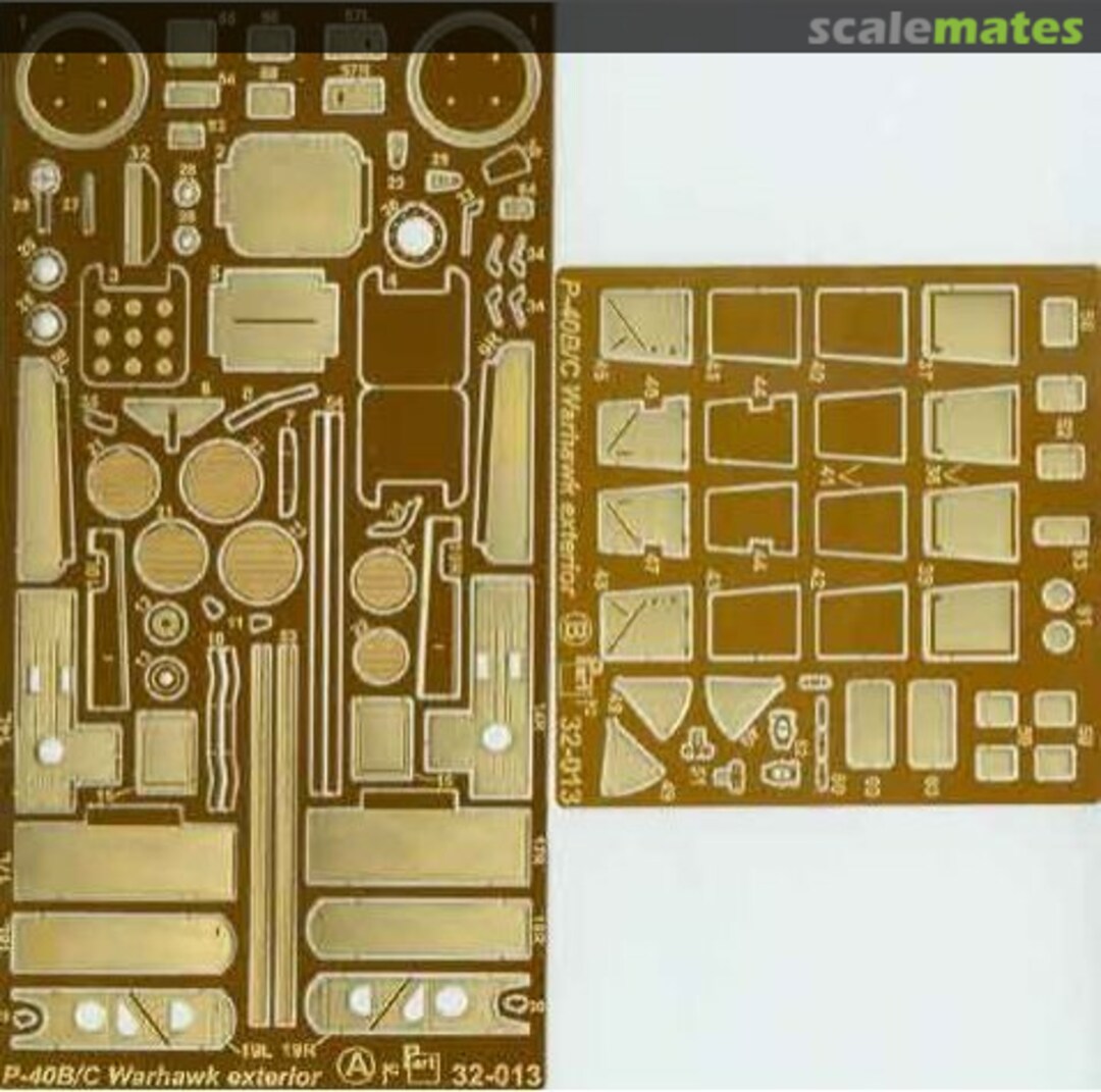 Boxart P-40B Tomahawk exterior S32-013 Part