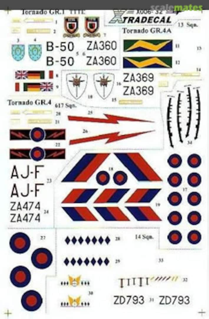 Boxart RAF Tornado GR1, GR4, GR4A X006-32 Xtradecal