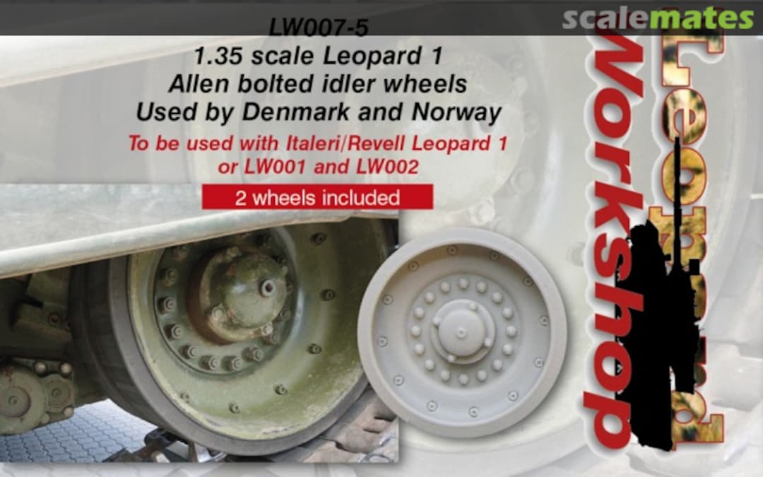 Boxart Leopard 1 Allen Bolted Idler Wheels LW007-5 Leopard Workshop