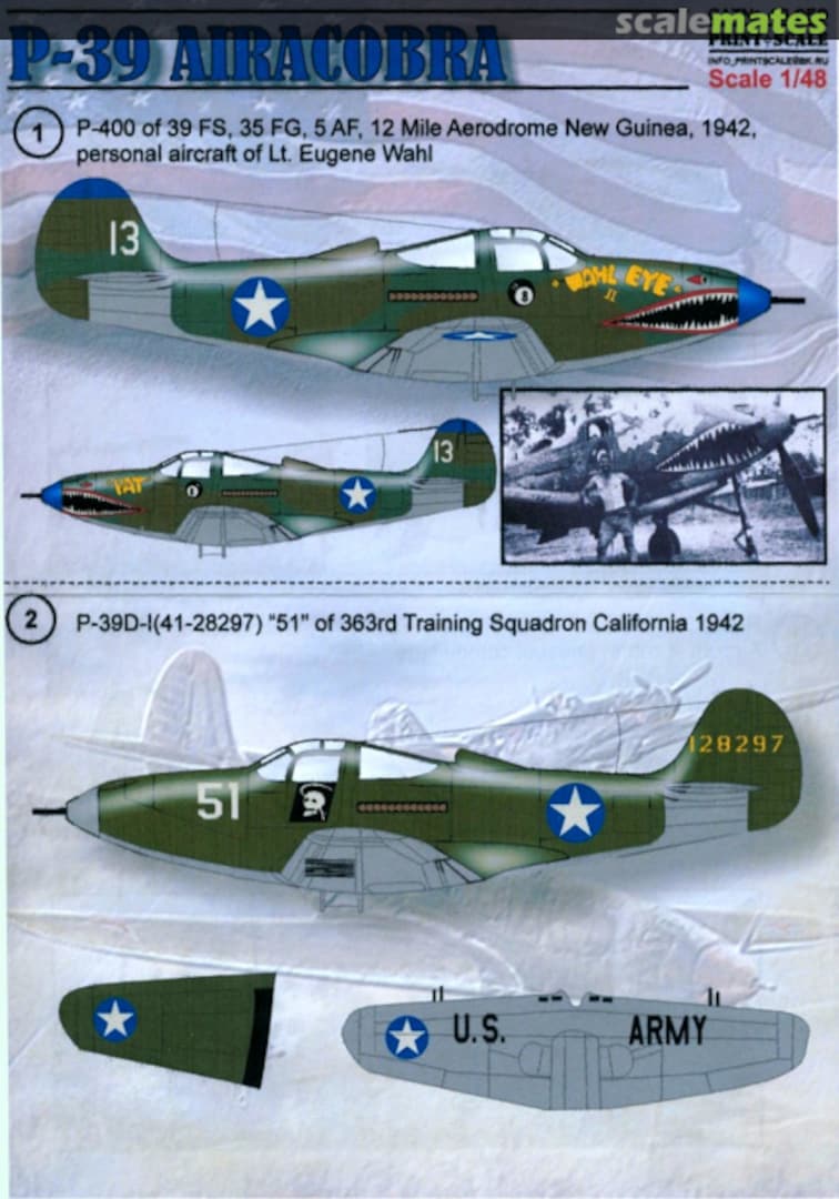 Boxart P-39 Airacobra 48-059 Print Scale