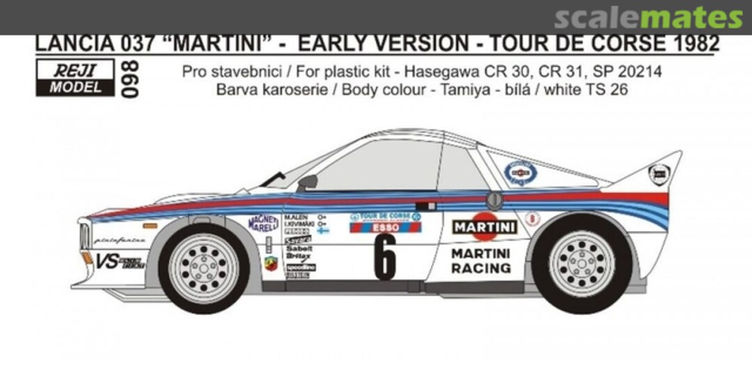 Boxart Lancia 037 Rally Martini #6 098 REJI Model