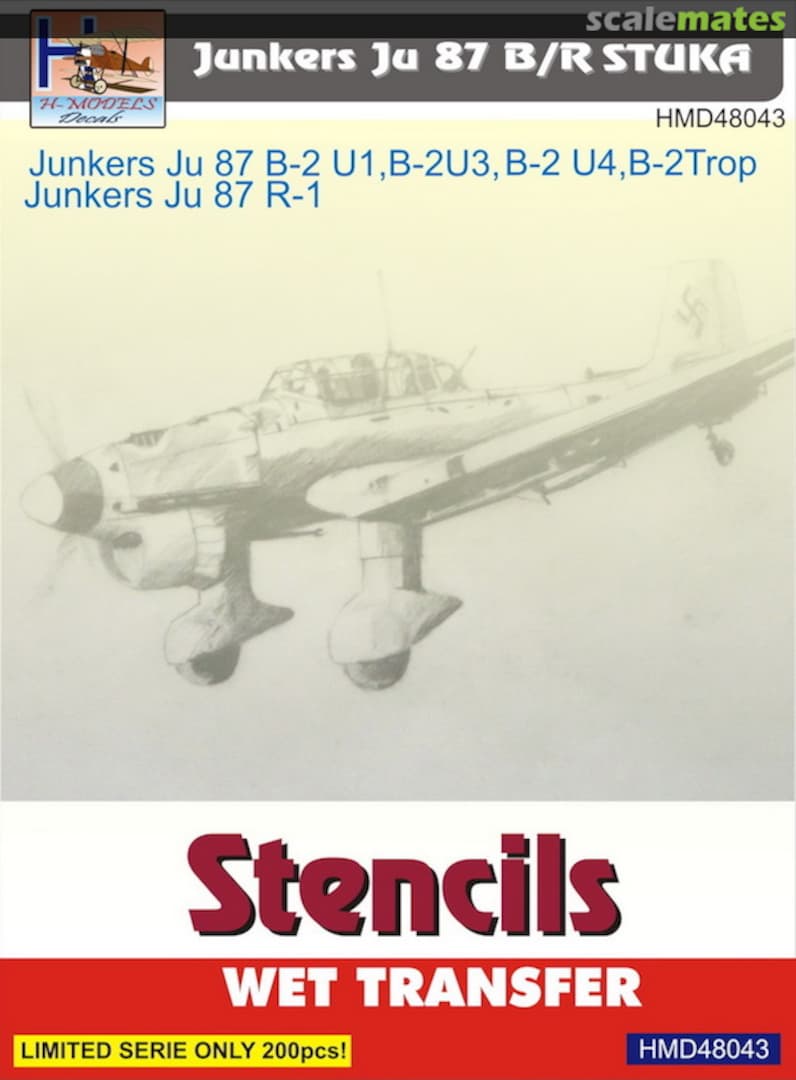 Boxart Junkers Ju 87B/R 'Stuka' Stencils HMD48043 H-Models Decals