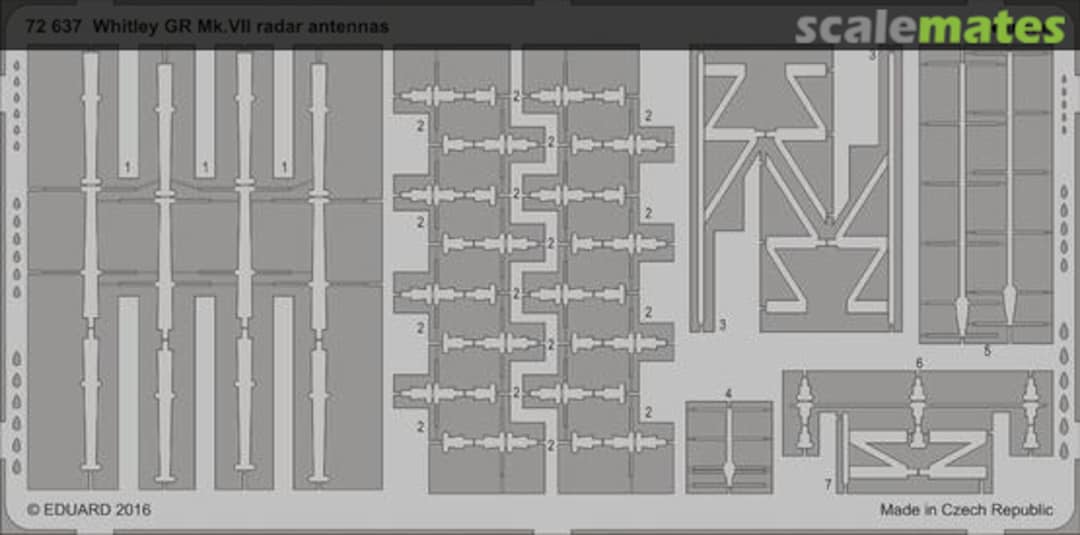 Boxart Whitley GR Mk.VII radar antennas 72637 Eduard