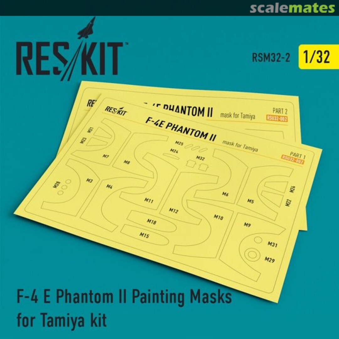 Boxart F-4E Phantom II painting masks RSM32-0002 ResKit