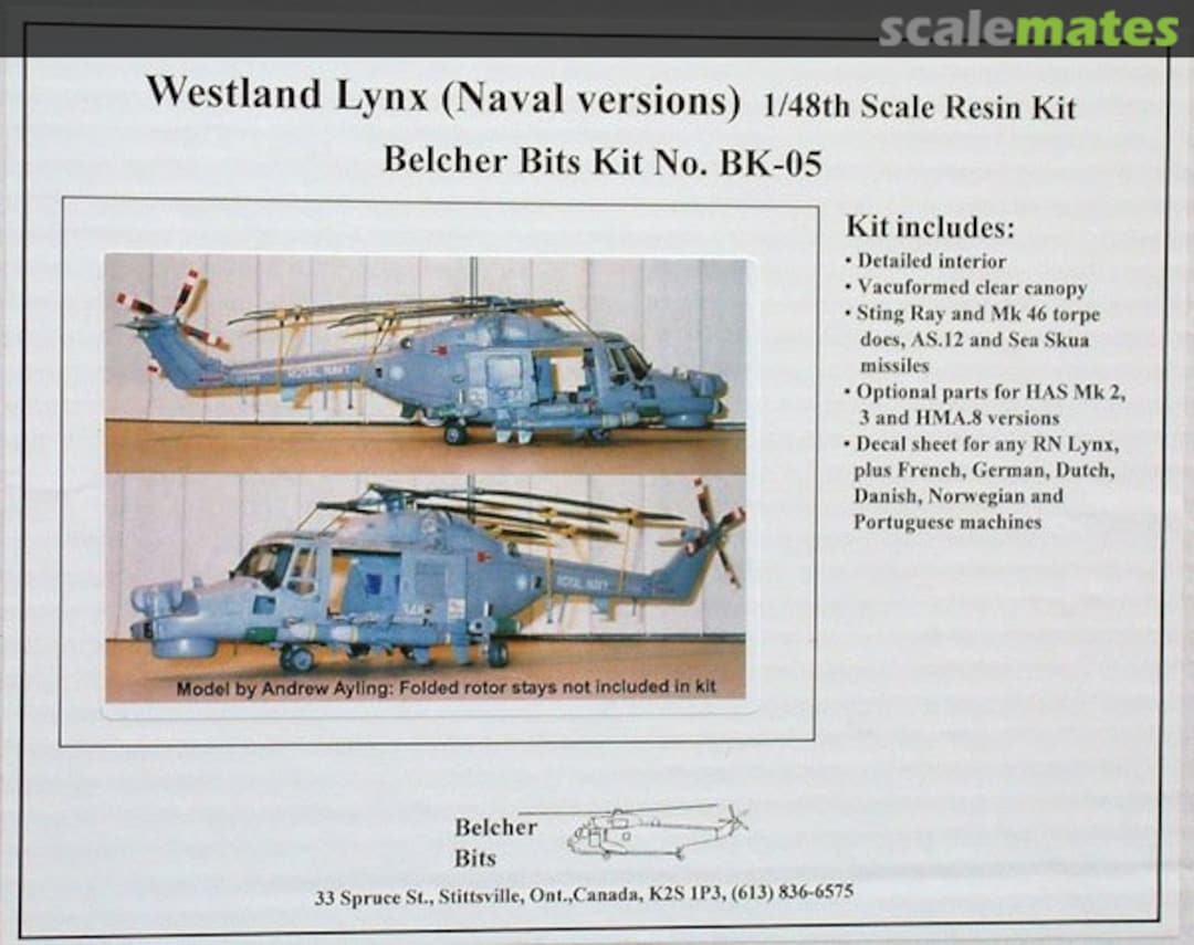 Boxart Westland Lynx HMA.8/HAS 2/3 BK-05 Belcher Bits