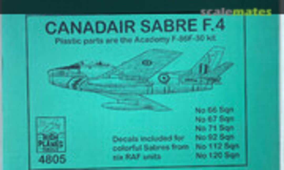 Canadair Sabre F.4 (High Planes Models 4805)