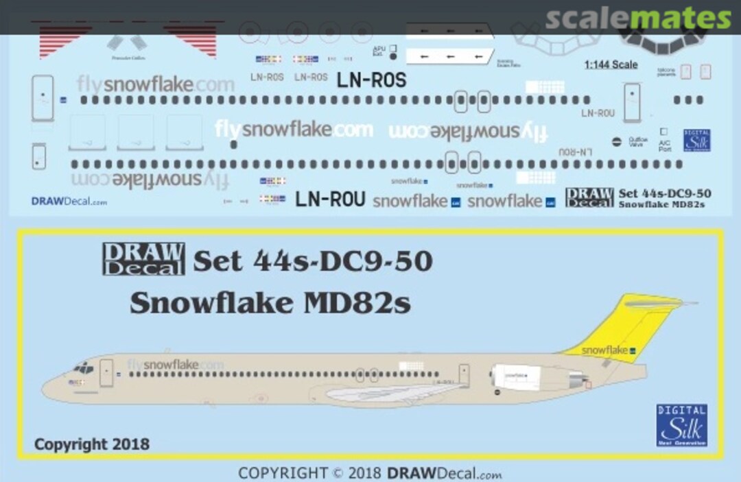 Boxart Snowflake MD82s 44-DC9-50 Draw Decal