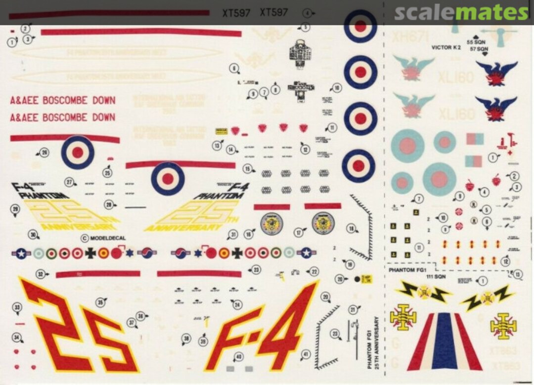 Boxart Phantom FG.1, A & AEE + 111 Sqn RAF Special 25th Anniversary Schemes - 1983 Greenham Common IAT: Victor K2, 55 + 57 Sqn RAF 72 Modeldecal