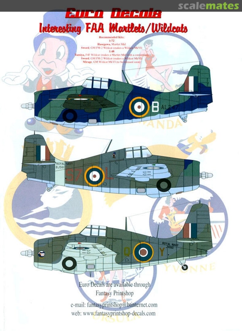 Boxart Interesting FAA Martlets/Wildcats ED-48101 Euro Decals