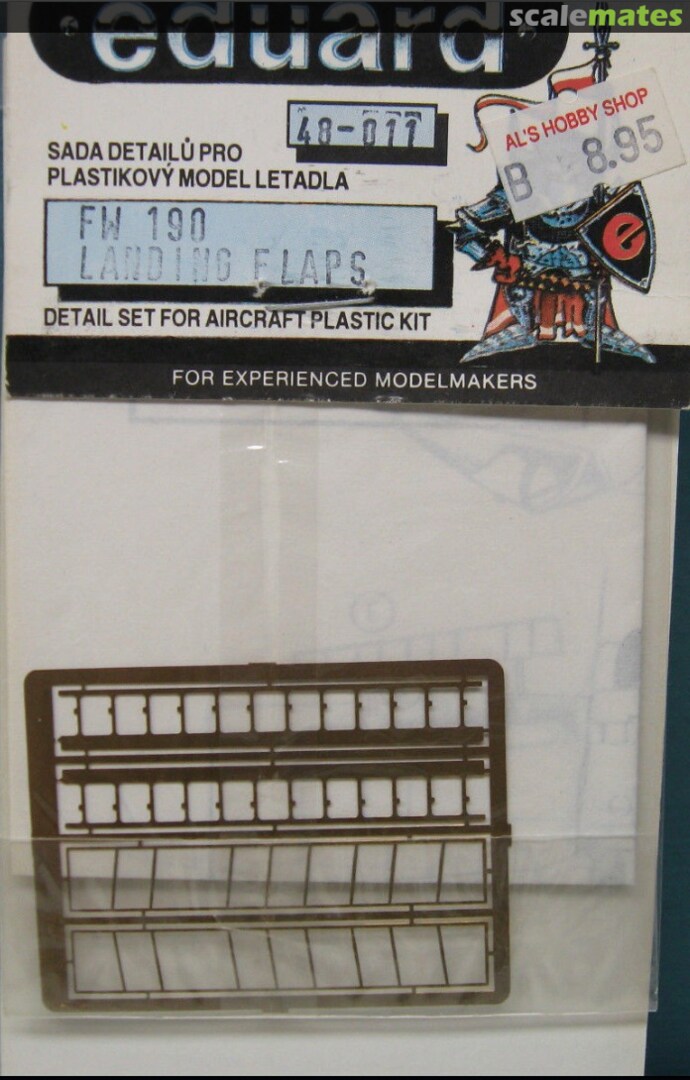 Boxart Fw 190 Landing Flaps - PE Detail Set 48011 Eduard