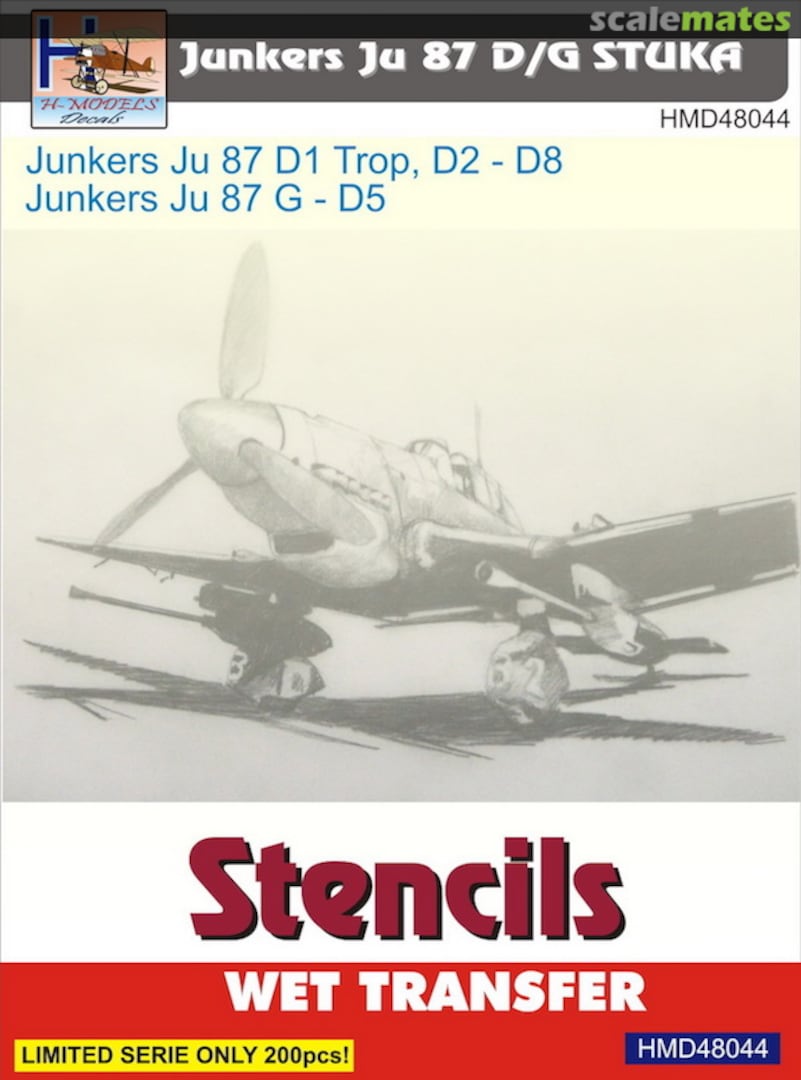 Boxart Junkers Ju 87D/G Stencils HMD48044 H-Models Decals