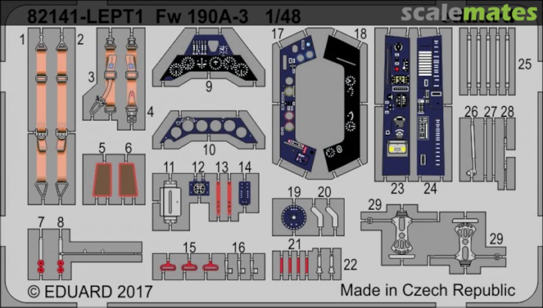 Boxart Fw 190A-3 PE-set 82141-LEPT1 Eduard