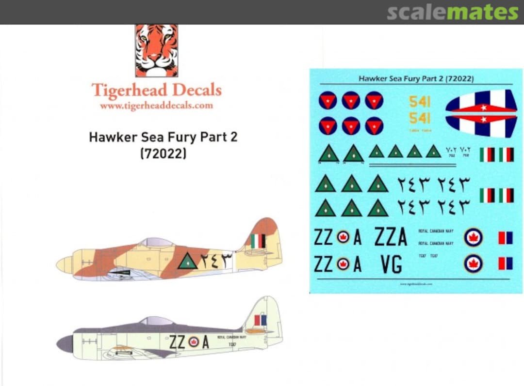 Boxart Hawker Sea Fury 72022 TigerHead Decals