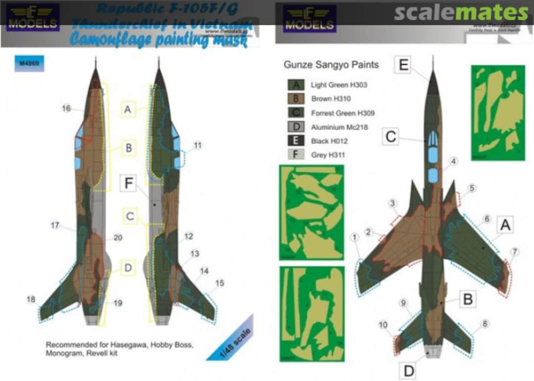 Boxart Republic F-105F/G Thunderchief in Vietnam M4869 LF Models